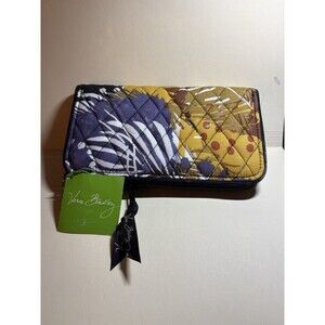 Vera Bradley Quilted Accordion Wallet Painted Feathers Retired NWT